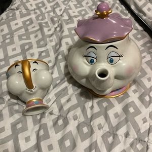 Mrs Potts and Chip tea kettle and cup set
